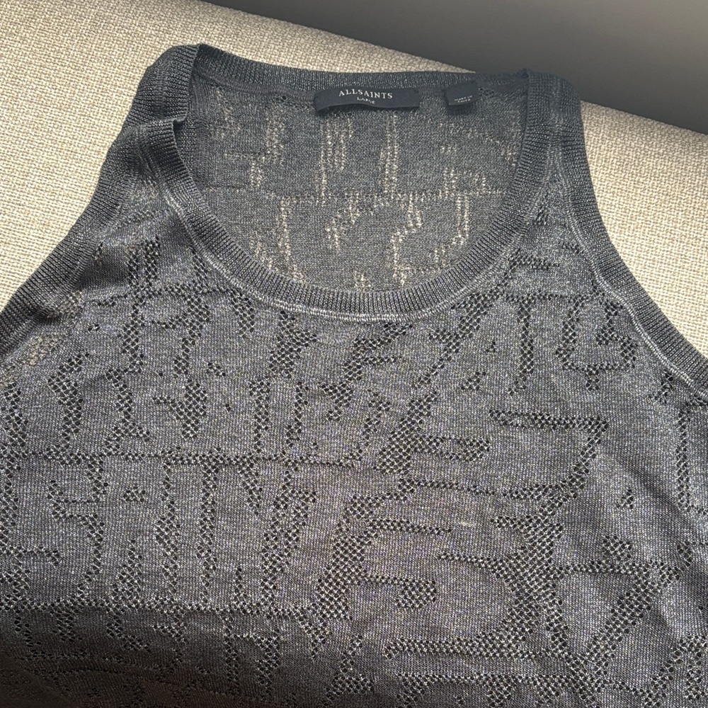 All Saints Charcoal Tank Top